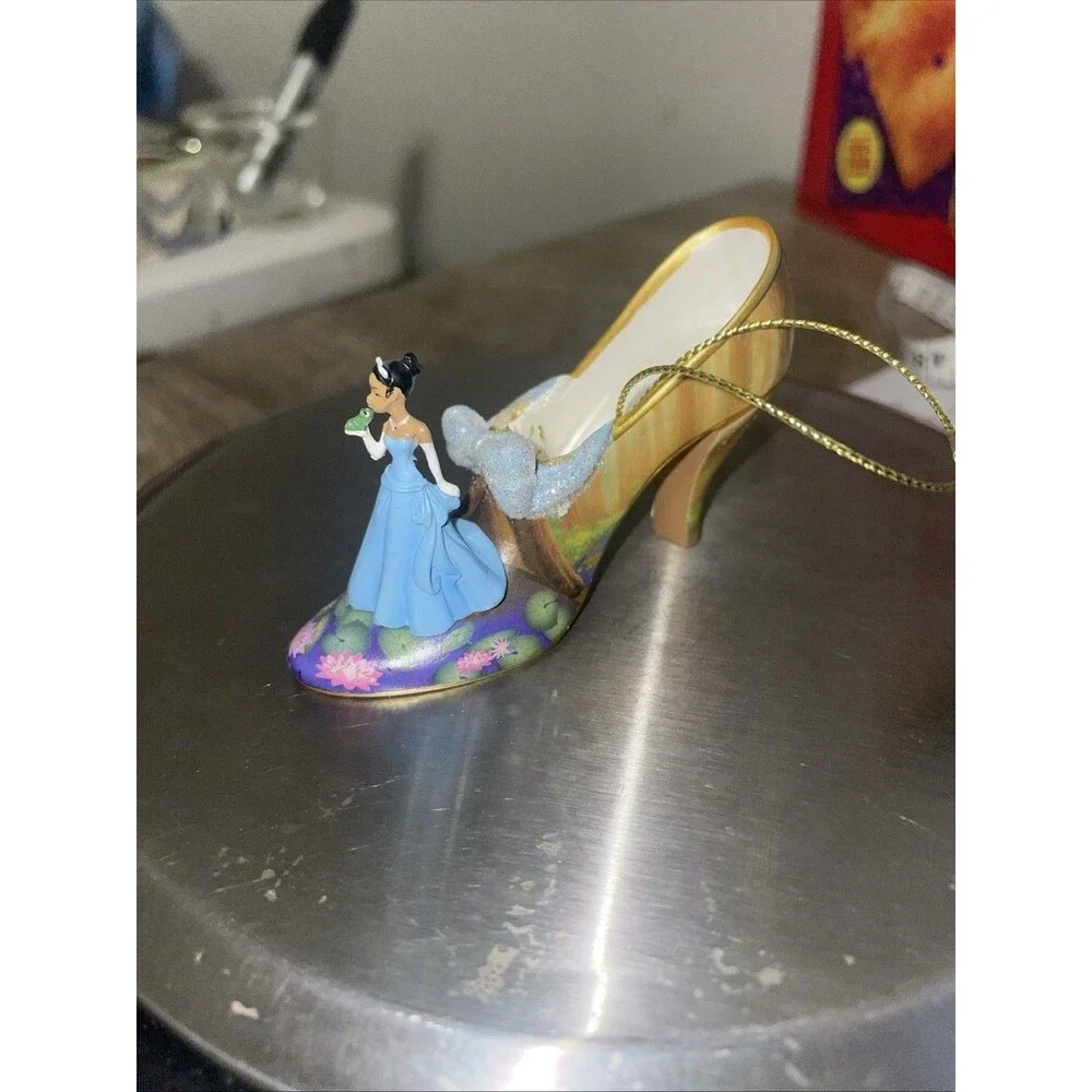 NWT Bradford Exchange Once Upon a Slipper Disney Shoe Ornament Tiana 2010